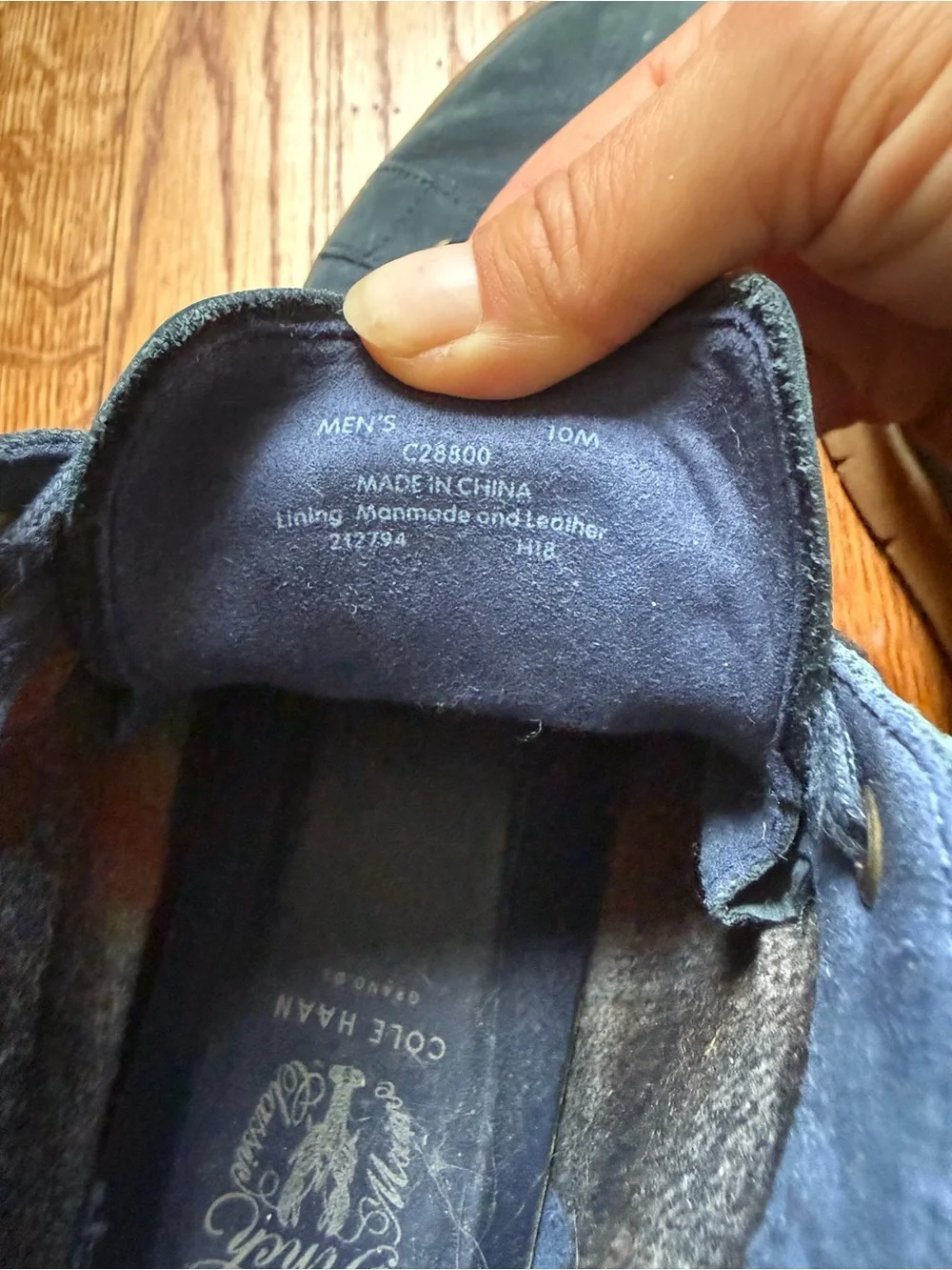 Cole Haan Blue Suede Pinch Utility Chukka Boots